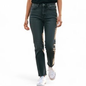 Hollister Mom Jeans Ultra High Rise W26 L25 Gray Vintage Stretch